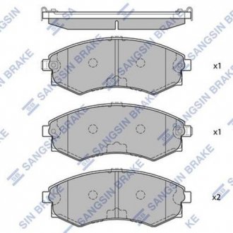 Комплект гальмівних колодок з 4 шт. дисків Hi-Q SP1054-F