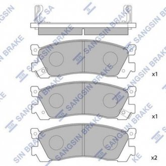 Колодка торм. диск. MAZDA 929 2.0I, 2.2I, 3.0I -91 задн. (SANGSIN) Hi-Q SP1060-R