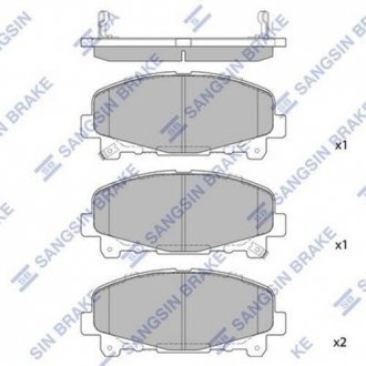 Тормозные колодки дисковые передние Hi-Q SP1606