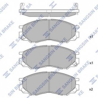 Колодка торм. диск. MITSUBISHI L200,L300,L400,SPACE GEAR 2.0I-2.5TD 94- передн. (SANGSIN) Hi-Q SP2011