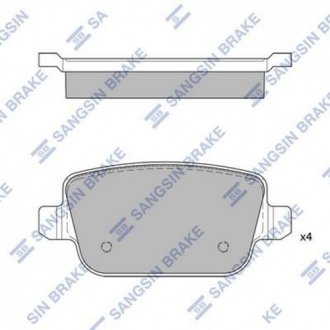 Комплект гальмівних колодок з 4 шт. дисків Hi-Q SP2101-R