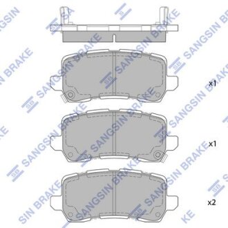 Колодки гальмівні дискові (комплект 4 шт) Hi-Q SP4065 (фото 1)