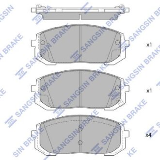 Колодки тормозные hyundai sonata 19- передние Hi-Q SP4334