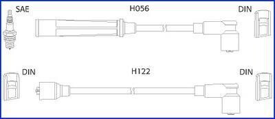 HITACHI VW К-кт высоковольтных проводов Golf I,Passat,Derby HITACHI (Huco) 134474