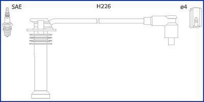 HITACHI FORD К-кт высоковольтных проводов Focus,Mondeo,Transit Connect 1.8/2.0 HITACHI (Huco) 134672