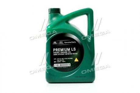Масло моторн. Mobis Premium LS Diesel 5W-30 API CH-4, ACEA A3/B4, 05200-00611 (Канистра 6л) Hyundai / Kia / Mobis 0520000611 (фото 1)