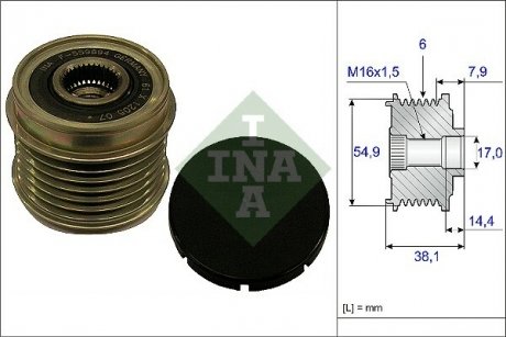 Шків генератора INA 535 0176 10