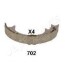 SUBARU К-т колодок стояночного тормоза Tribeca 3,0-3,6 05-. JAPANPARTS GF-702AF (фото 3)