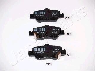 TOYOTA Тормозные колодки задн.Auris,Corolla 07- JAPANPARTS PP-220AF (фото 1)