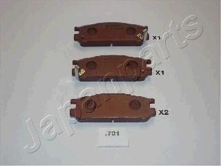 SUBARU Колодки торм. зад. Legacy, Impreza - 98 JAPANPARTS PP-701AF