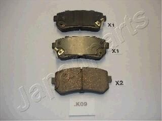 HYUNDAI Тормозн. колодки задн. i30 07-,Kia Ceed, Carens 02- JAPANPARTS PP-K09AF