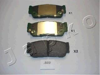 Гальмівні колодки дискові зад. Sorento 02-/Kyron 05-/Rexton 11-Rodius 05- JAPKO 51S02 (фото 1)