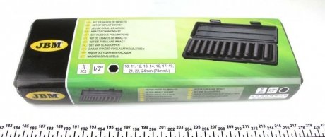 Набір головок ударних 6-гранних 1/2" (11шт) JBM 52342