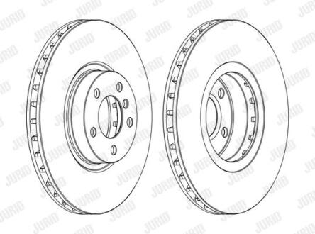 Гальмівний диск пер. BMW X5 (E70/F15/F85) 06-/X6 (E71/E72/F16/F86) 07-19 (348*62) Jurid 562520JC-1 (фото 1)