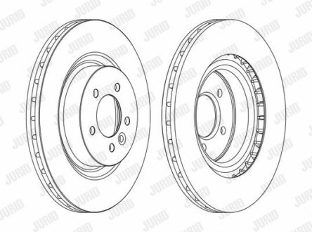 LANDROVER Диск тормозной передн.Range Rover Sport 05- Jurid 562654JC-1