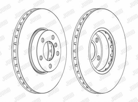 Гальмівний диск передній BMW X5, X6 Jurid 562691JC1 (фото 1)