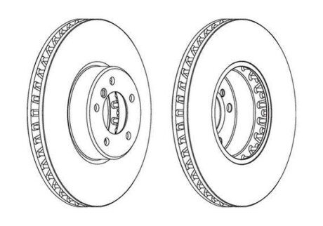 Гальмівний диск пер. BMW 5 (E60/E61)/6 (E63/E64) 01-10 (348*77) Jurid 563045JC-1
