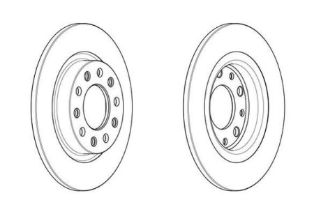 ALFA ROMEO Диск гальмівний задній GIULIETTA (940_) 1.4 TB (940FXF1A) 10-16 Jurid 563106JC (фото 1)