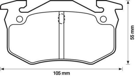 CITROEN Тормозные колодки задн. ZX 91-,Xsara,Peugeot 206-309,Renault 19,Clio,Megane I Jurid 571334J (фото 1)