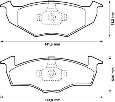VW Тормозные колодки передн.Polo,Skoda Fabia Jurid 571923J (фото 1)