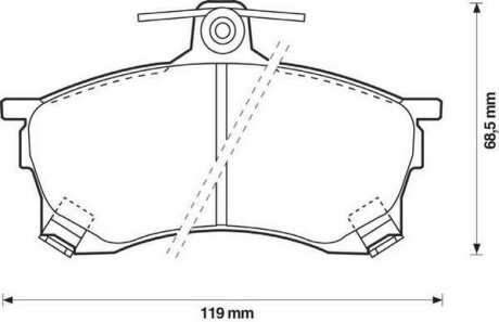 Колодки тормозные передние CARISMA 95- Jurid 571942J