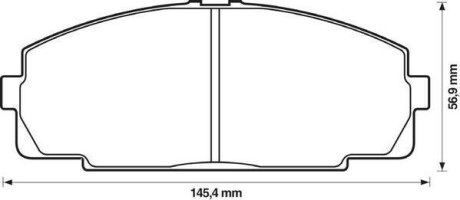 Гальмівні колодки пер. Toyoace (01-21) Jurid 572367J (фото 1)