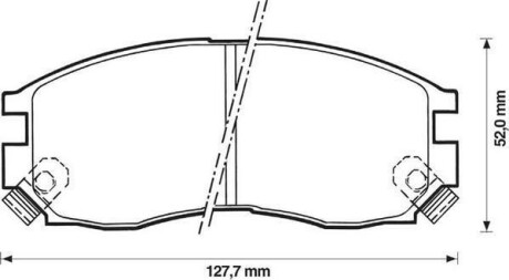 MITSUBISHI Тормозные колодки перед. Colt, Galant, Lancer Jurid 572381J