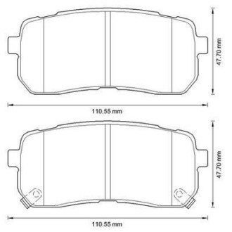 HYUNDAI Тормозные колодки задн. ix55,KIA Jurid 572596J (фото 1)