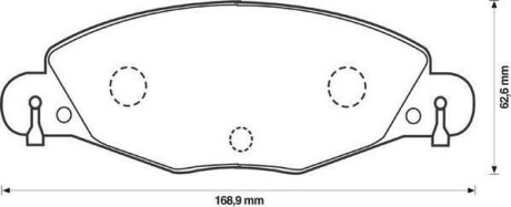 CITROEN Колодки тормозные передние C5 2.2HDI-3.0 01- Jurid 573029JC (фото 1)