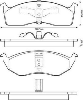 CHRYSLER Тормозные колодки передн.300M, Voyager I,II,III,IV Jurid 573072J