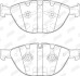BMW Комплект гальмівних колодок 7 E65,E66 760 02- Jurid 573150JC (фото 3)