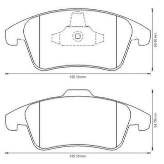 Гальмівні колодки пер. Citroen C4 Picasso 06-/Peugeot 5008 09- (ATE) Jurid 573193J