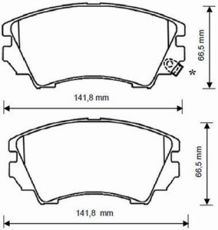 OPEL Тормозные колодки передн.Astra J,Insignia 08-,Zafira,Saab Jurid 573270J (фото 1)