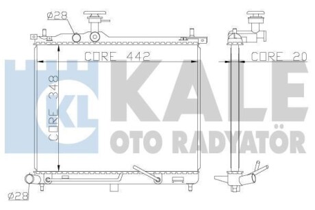 HYUNDAI Радиатор охлаждения с АКПП i10 1.1 08- KALE 341970 (фото 1)