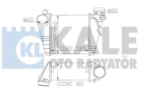 VW Интеркулер Audi A3,Golf IV,Skoda Octavia II 1.8T/1.9TDI KALE 342000 (фото 1)