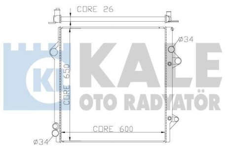 Радіатор охолодження Toyota Fj Cruiser, Land Cruiser Radiator OTO RADYATOR KALE 342180
