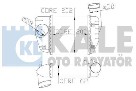 VW Интеркулер Audi A6 2.0TDI 04- KALE 342200 (фото 1)