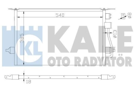 FORD Радиатор кондиционера Mondeo II 96- KALE 342880 (фото 1)