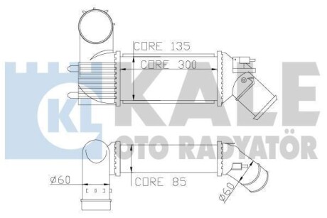 CITROEN Интеркулер C5 I,II,Peugeot 406,607 2.0/2.2HDI KALE 343600