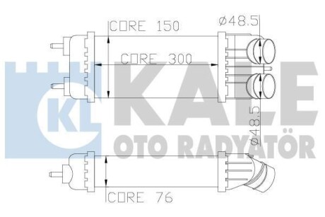 CITROEN Интеркулер C2/3,Peugeot 1007,207 1.6HDI 05- KALE 343700