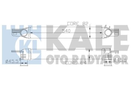 Інтеркулер Citroen Nemo (09-) OTO RADYATOR KALE 344300 (фото 1)