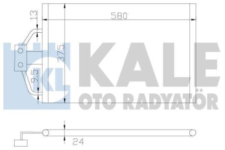 RENAULT Радиатор кондиционера Megane I 95- KALE 344320 (фото 1)