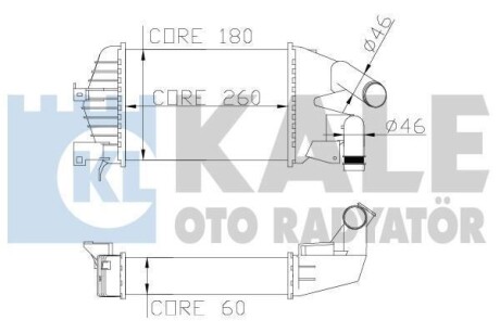 OPEL Интеркулер Astra H,Zafira B 1.3/1.9CDTI KALE 345800