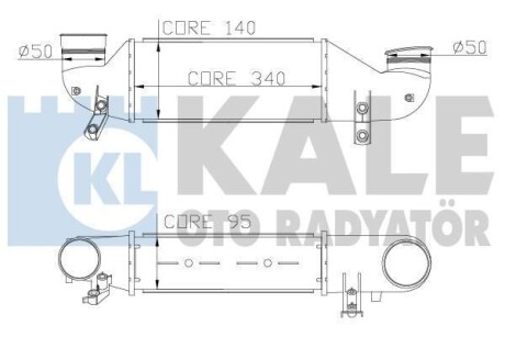 FORD Интеркулер Fiesta IV,Focus 1.8D/TDCi 95- KALE 346500 (фото 1)