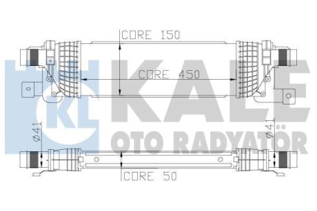 FORD Интеркулер Fiesta V,Fusion,Mazda 2 1.4/1.6TDCi 01- KALE 346800 (фото 1)