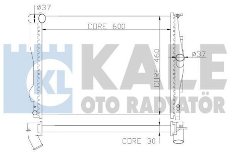 BMW Радиатор охлаждения 1/3 E90,X1 E84 2.0/3.0 KALE 348700