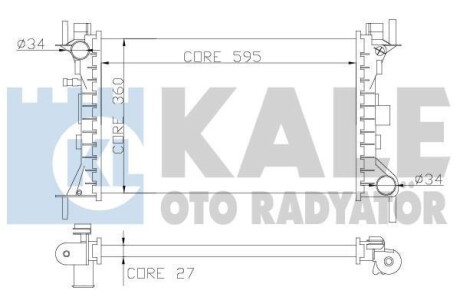 FORD Радиатор охлаждения Focus 1.8DI/TDCi 99- KALE 349700