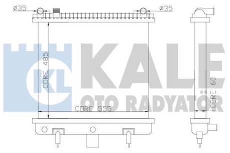 LANDROVER Радиатор охлаждения Range Rover II 2.5D 94- KALE 350500 (фото 1)