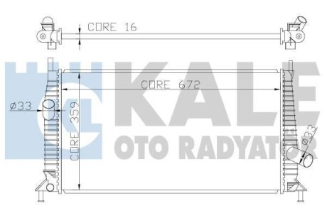 VOLVO Радиатор охлаждения C30/70,S40 II,V50,Ford C-Max,Focus II,Mazda 3 1.3/2.0 03- KALE 356300