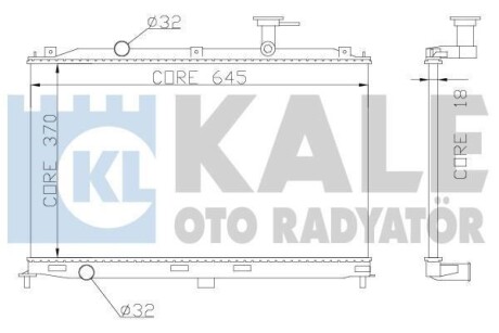Радіатор охолодження Accent 1.4/1.6 (06-) МКПП/АКПП OTO RADYATOR KALE 358000